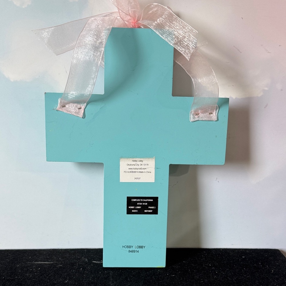 Hobby Lobby Blue and Green Cross Wall Decor - Picture 6 of 7